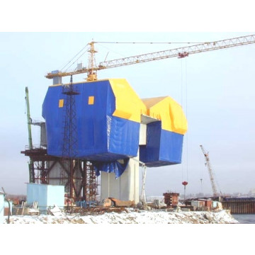 Огнеупорная тентовая ткань UTEX 900 г/м2, синяя - фото - 1